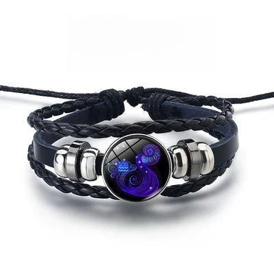 Glowing Zodiac Bracelet in punk style with luminous feature for night-time wear