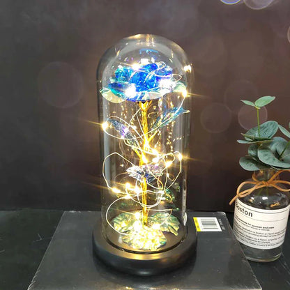 Immortal simulation rose with luminous LED ornament in various colours for wedding and party decor