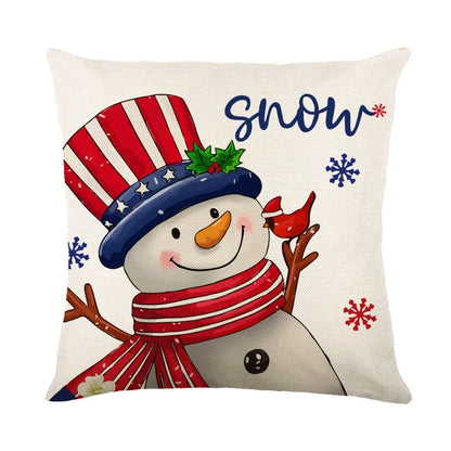 Festive Christmas pillow covers with snowflake pattern for cozy home decor