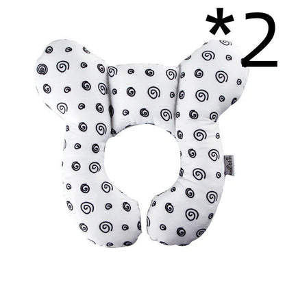 U-shaped baby head support pillow in pure cotton for car safety seats
