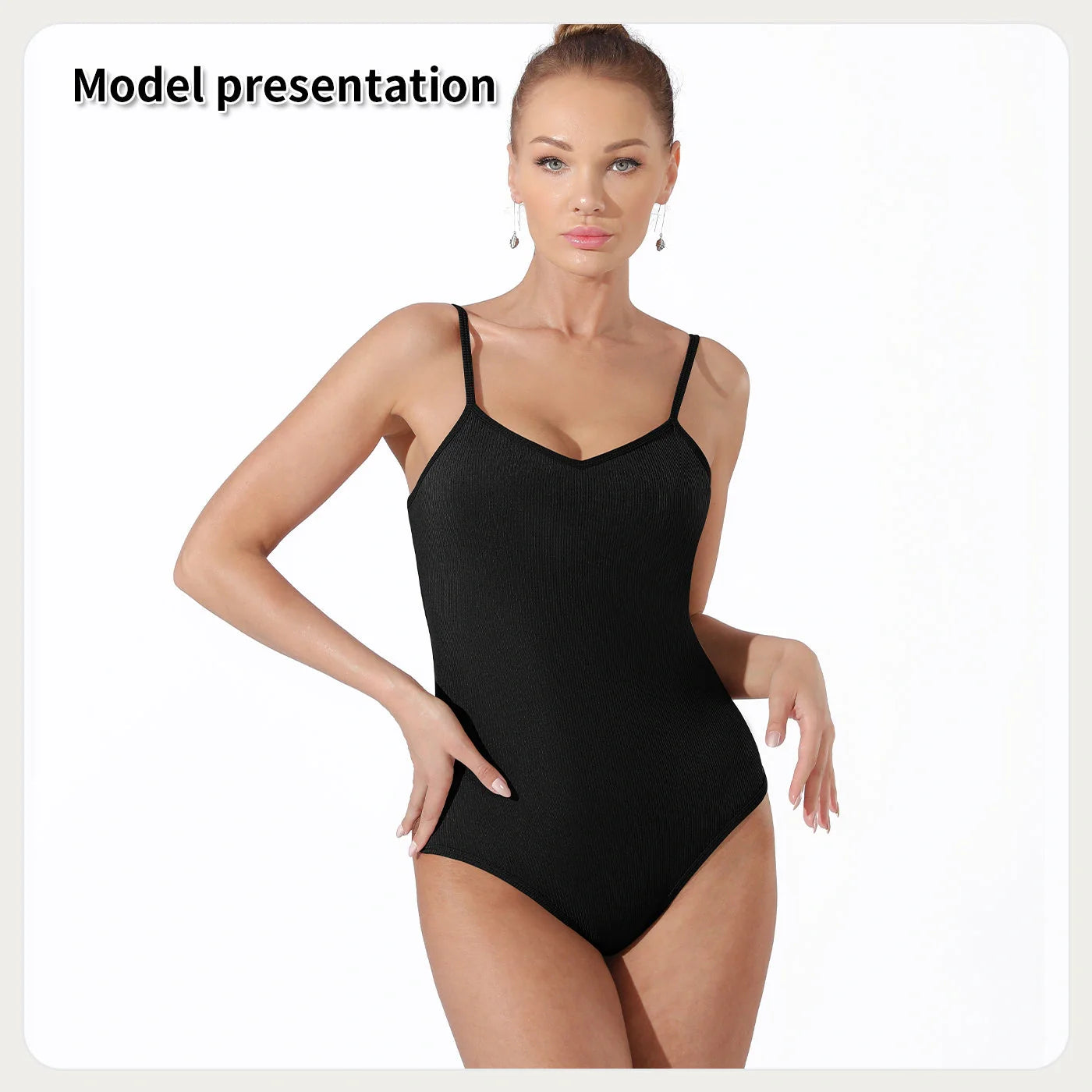 Elegant solid colour women's bodysuit, sleek and stylish design for any occasion.