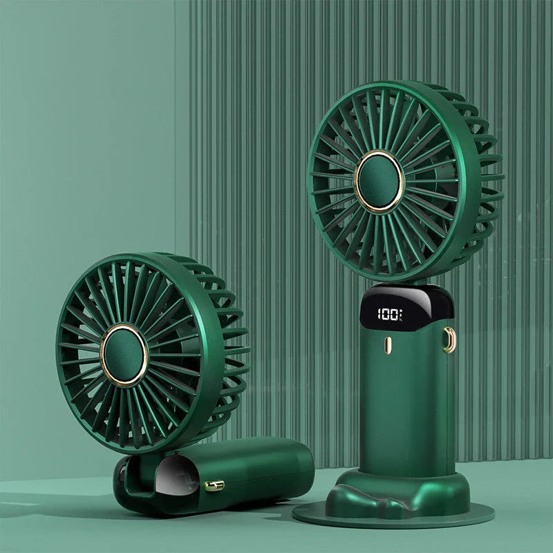Powerful USB-rechargeable mini fan with foldable design, adjustable airflow, and long-lasting battery for cooling comfort anywhere