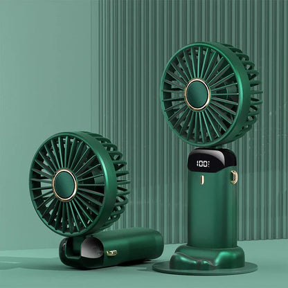 Powerful USB-rechargeable mini fan with foldable design, adjustable airflow, and long-lasting battery for cooling comfort anywhere