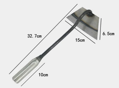 Premium manganese steel garden hoe with hollow design, versatile for weeding, soil preparation, and vegetable planting in the UK