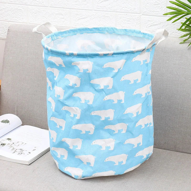 European-style cotton and linen dirty clothes basket in various designs
