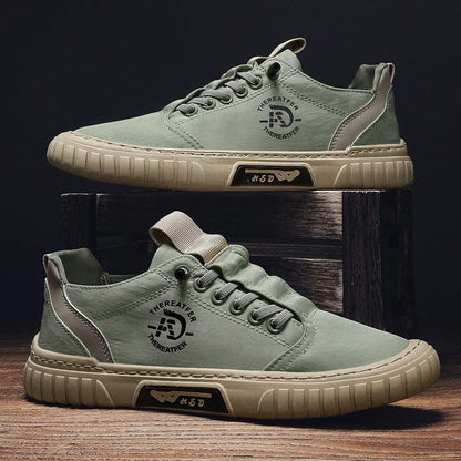 Men's breathable canvas casual shoes in various colors