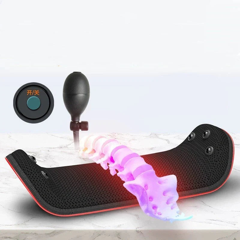 Electric Lumbar Traction Device with adjustable settings for heat and massage