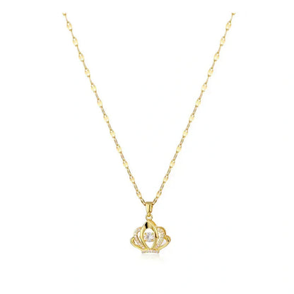 Valentine's Day titanium steel perfume bottle pendant necklace with zircon detail