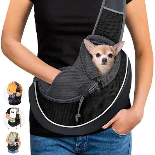 Versatile pet carrier bag in various colors, featuring adjustable drawstring closure and zipper-protected bottom for secure and comfortable pet transportation.