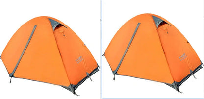 Premium double-layered waterproof camping tent with Oxford cloth exterior and aluminium alloy frame for all-weather outdoor adventures