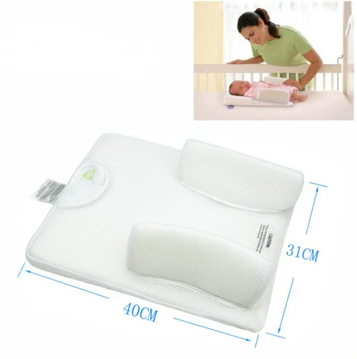 Premium Comfort Baby Sleep Positioning Pad with Gently Sloped Headrest and Curved Armrests for Newborns
