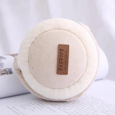 Bluetooth Earmuffs Headphones with warm plush lining for winter comfort