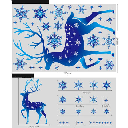 Christmas Elk Snowflake Sticker Decoration for festive home decor