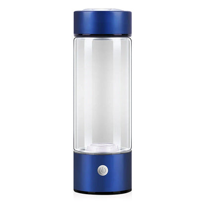 Premium Hydrogen Water Bottle with Rechargeable Generator, Borosilicate Glass, Antioxidant-Infused Water, Portable Hydration Solution