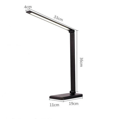 Premium wireless charging LED desk lamp with adjustable lighting, auto-timer, and foldable design for a customisable workspace
