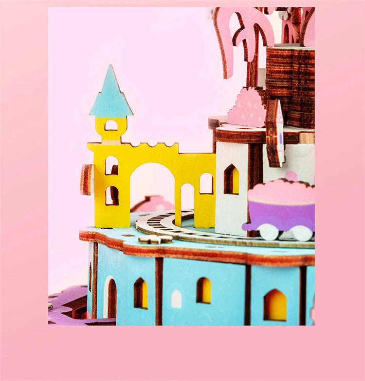 Robotime DIY 3D Puzzle Music Box Toy with wooden pieces and music mechanism