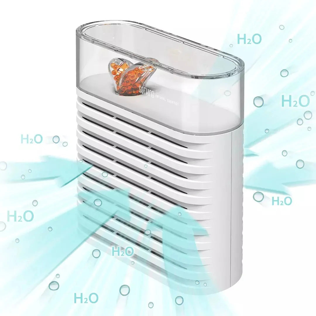 Recyclable cabinet dehumidification box with visual moisture indicator and PTC ceramic heating