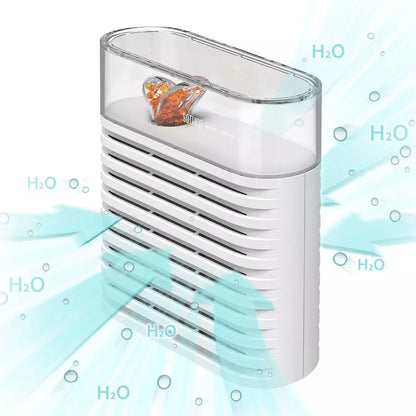 Recyclable cabinet dehumidification box with visual moisture indicator and PTC ceramic heating