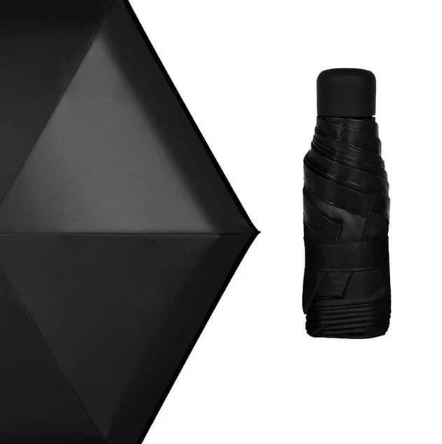 Compact folding umbrella in multiple colours, offering sun protection and windproof design for all-weather use in the UK