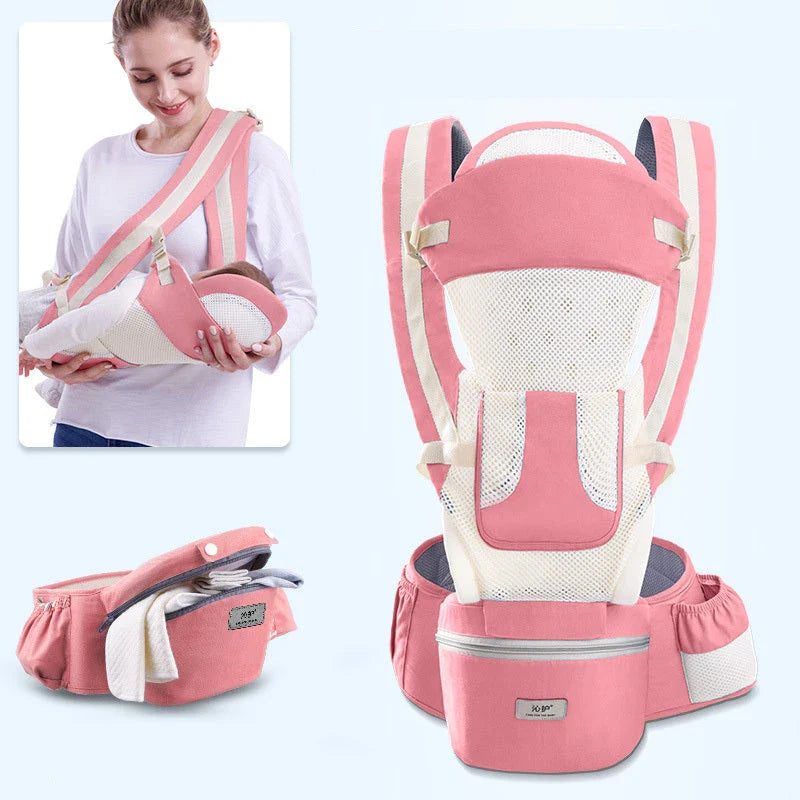 Premium ergonomic baby carrier with versatile 3-in-1 design, suitable for infants and toddlers up to 4 years old