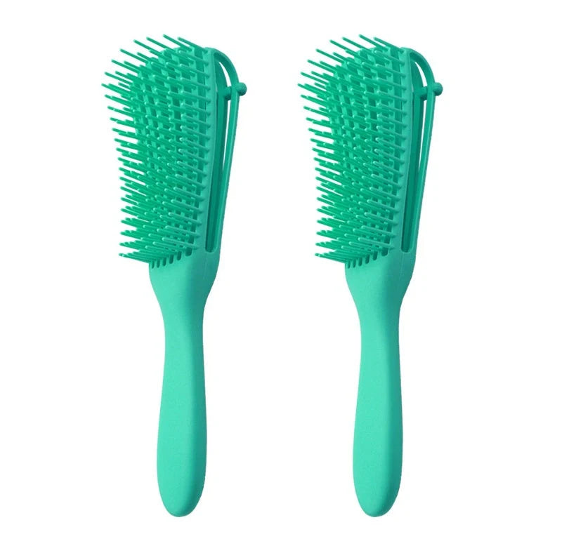 Knotted Haircut Massage Octopus Curling Comb in various colors for detangling and styling hair