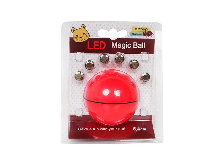 Interactive LED laser cat toy ball with catnip, perfect for keeping your feline friend entertained