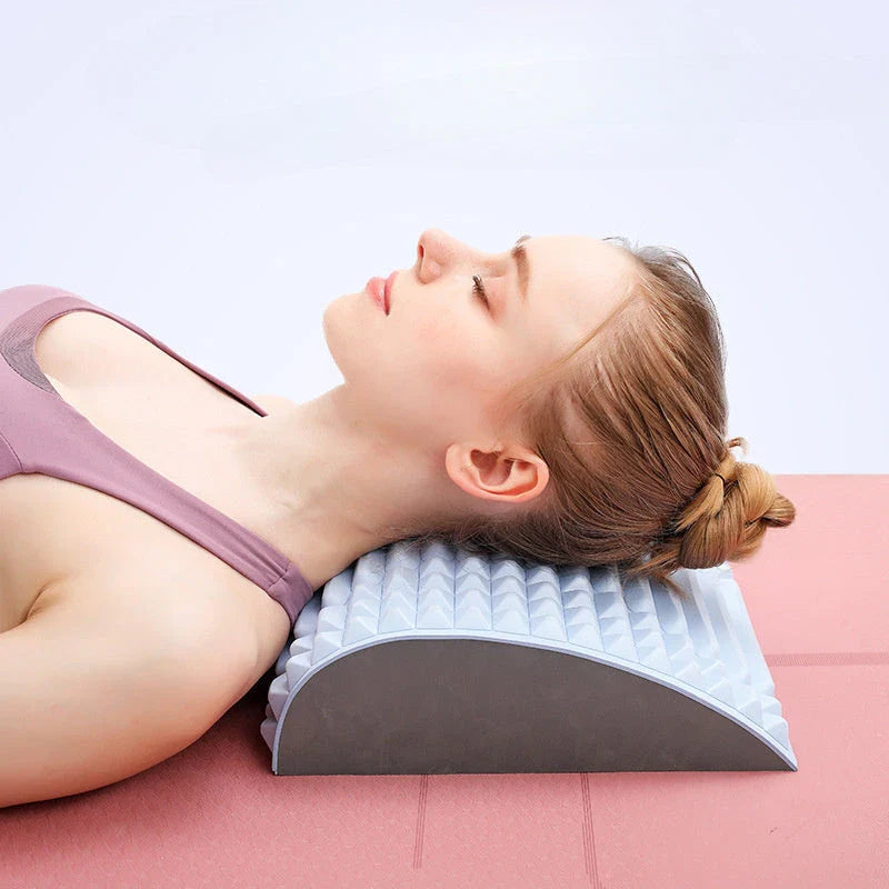 Premium lumbar spine massager for back, neck, and sciatica pain relief made with high-quality EVA foam