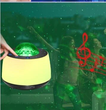 Starry Sky Water Pattern Projection Light displaying vibrant celestial patterns on a wall