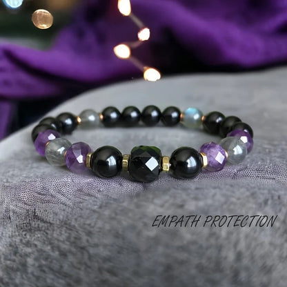 Premium 8mm Obsidian Beaded Bracelet - Versatile and Stylish Accessory