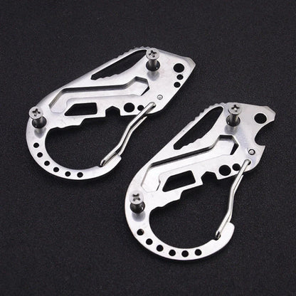 Outdoor portable multi-function key clip with optional bottle opener