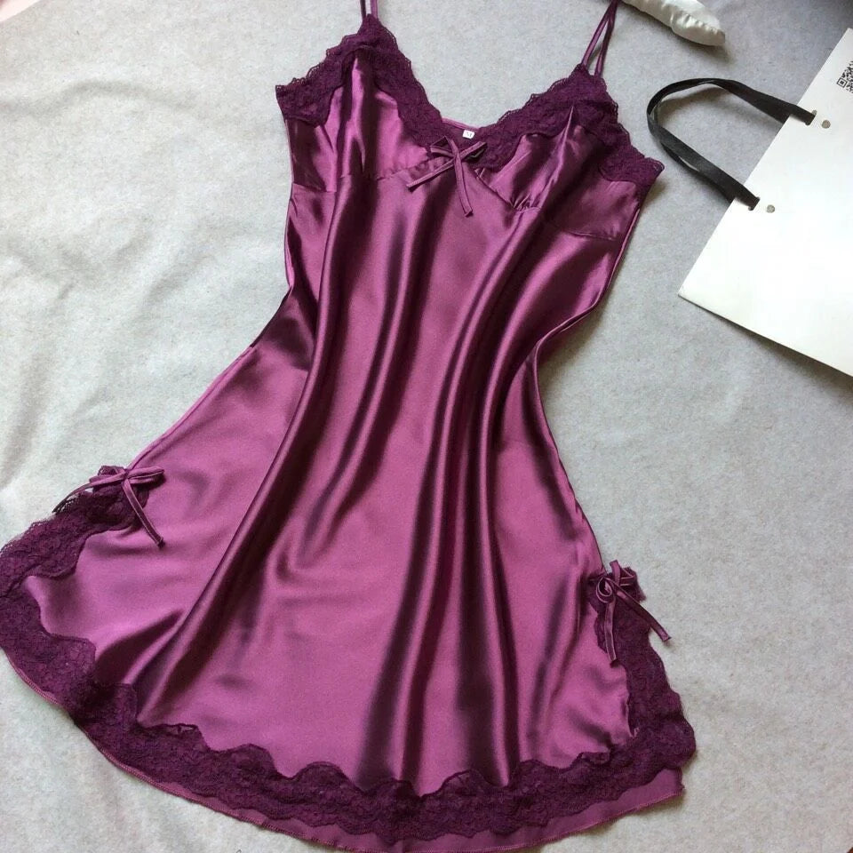 Silk sling pajamas in various colours for summer comfort