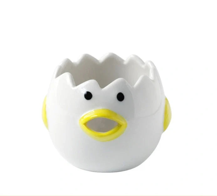 Hand-painted chicken ceramic egg white separator for kitchen use