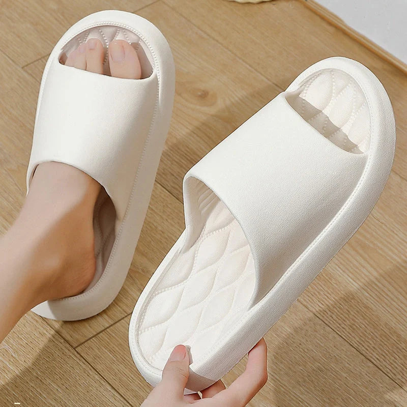 Unisex EVA summer slippers in various colours with non-slip bump texture sole