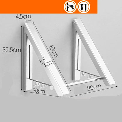 Foldable Aluminium Wall Drying Rack for Waterproof Hanging - Premium British-Quality Space-Saving Solution