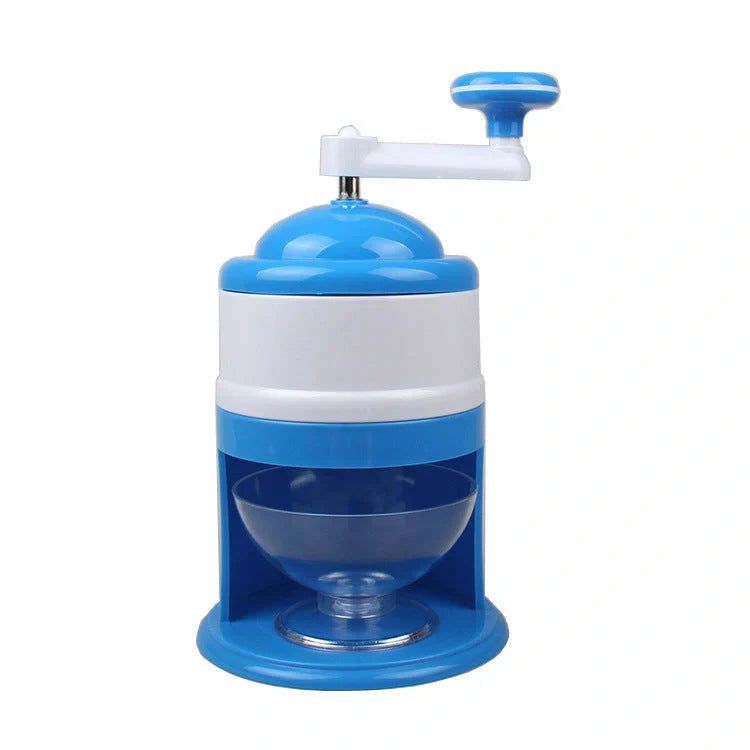 Portable manual ice crusher with stainless steel blade for smoothies and drinks