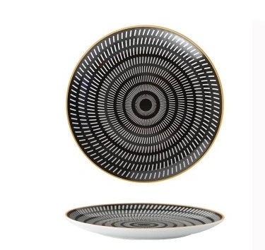 8-inch Nordic style geometric ceramic plate for modern dining