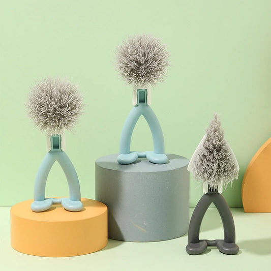 Vertical Pot Brush with durable bristles and ergonomic handle for efficient kitchen cleaning