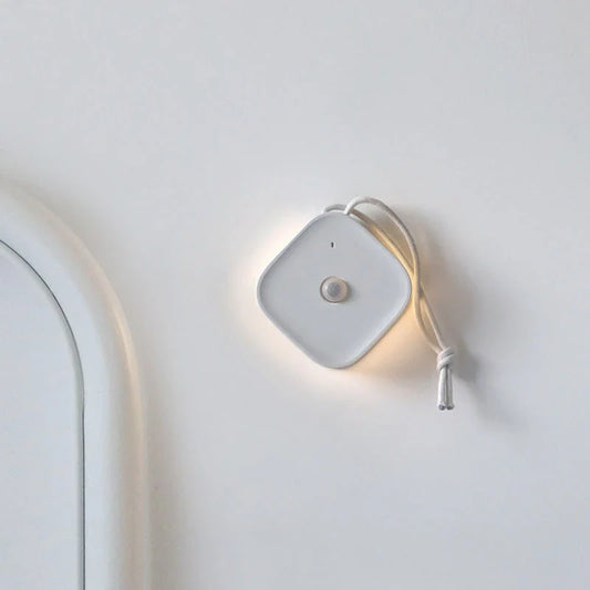 Motion-activated LED wall light with soft, non-dazzling sidelight and large sensing range for hands-free illumination