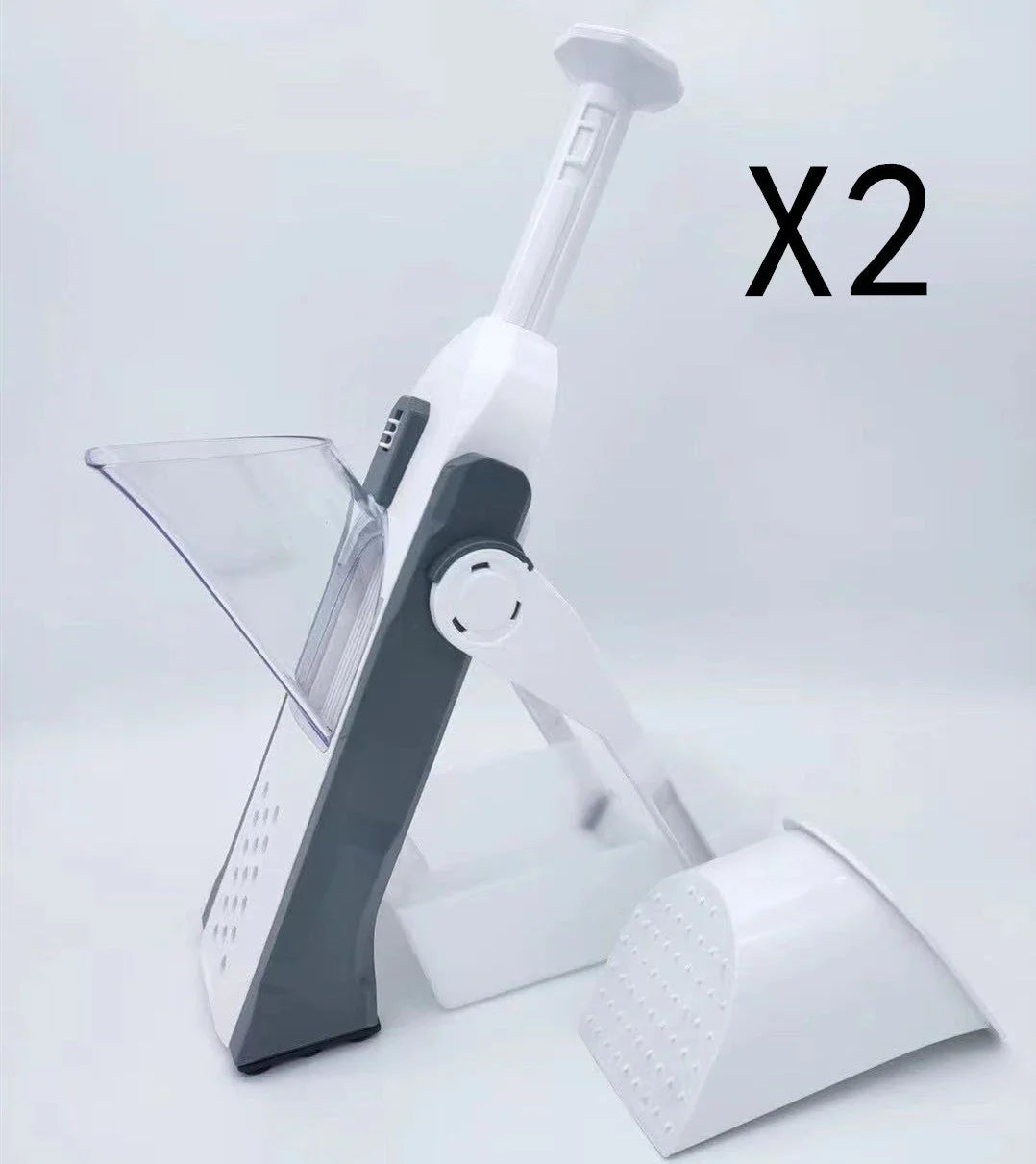 Premium Multifunctional Vegetable Slicer and Chopper with Stainless Steel Blades and Durable ABS Construction