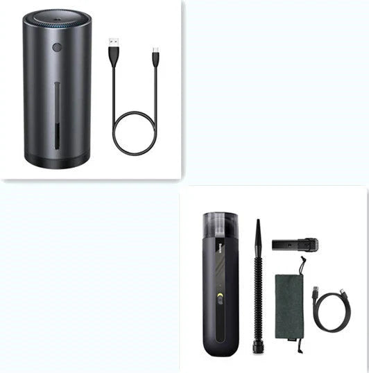 BASEUS Wireless Car Vacuum Cleaner with 5,000Pa Suction, Portable Design, and HEPA Filtration for Spotless Car Interior