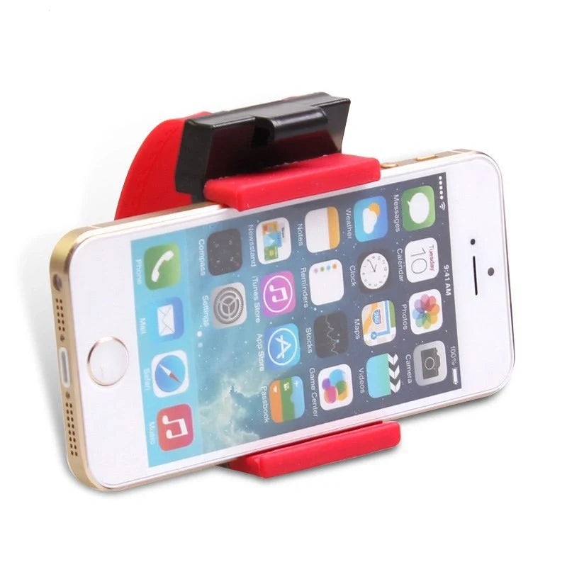 Universal steering wheel phone mount for hands-free smartphone use