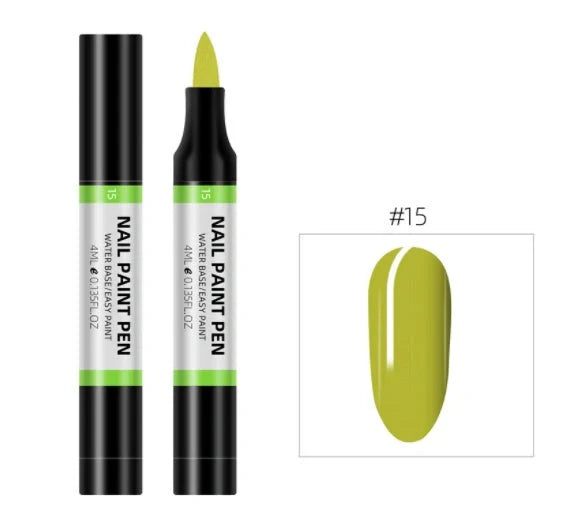24 colour nail polish painting pen set for 3D nail art designs