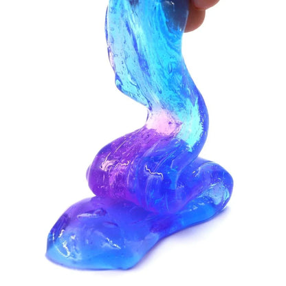 Vibrant Gradient Multicolor Crystal Slime for creative play and stress relief
