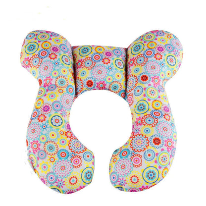 U-shaped baby head support pillow in pure cotton for car safety seats