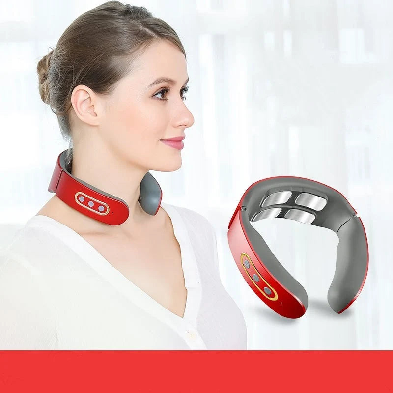 Cervical spine electric hot compress neck protector with USB power and massage functions
