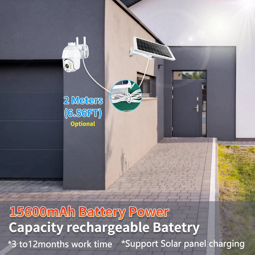 Solar-powered 4G security camera with 1080P resolution and night vision