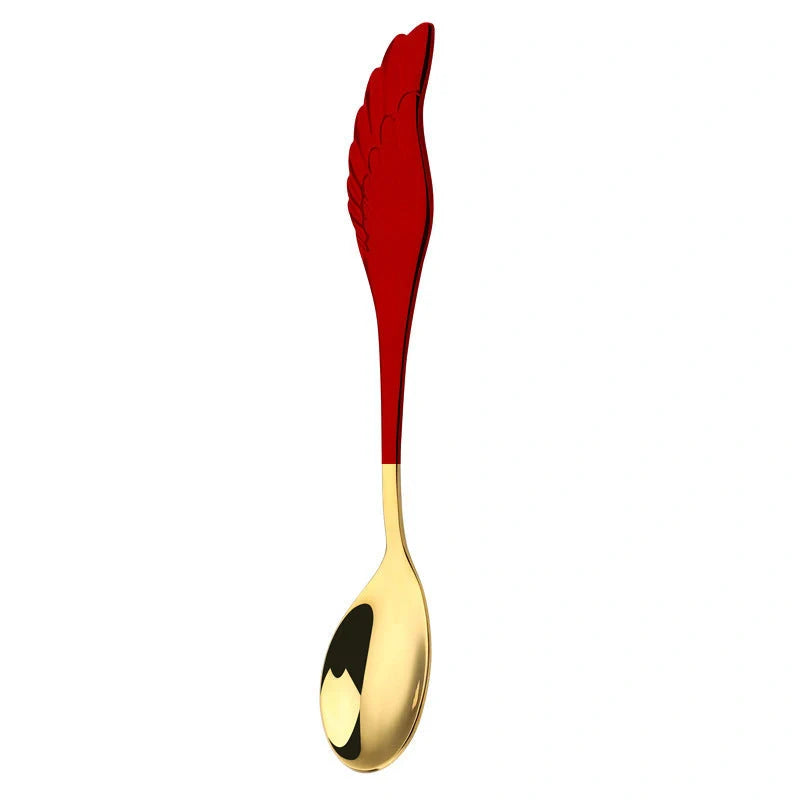 304 stainless steel Angel Wing spoon and fork set in various finishes