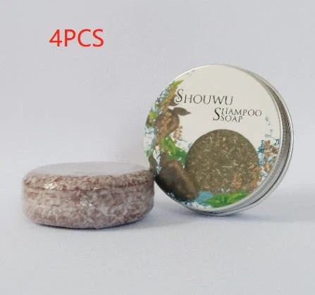 Revitalising Herbal Shampoo Bars with Polygonum and Ginseng for nourished, healthy-looking hair