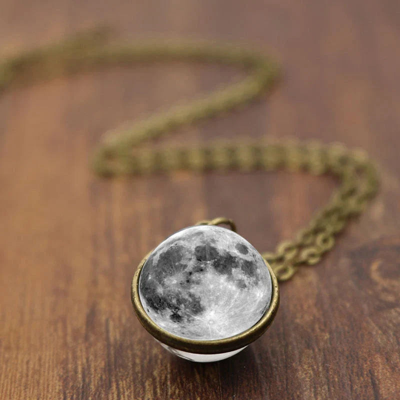 Ethereal Nebula Galaxy Double-Sided Pendant Necklace with Captivating Celestial Patterns
