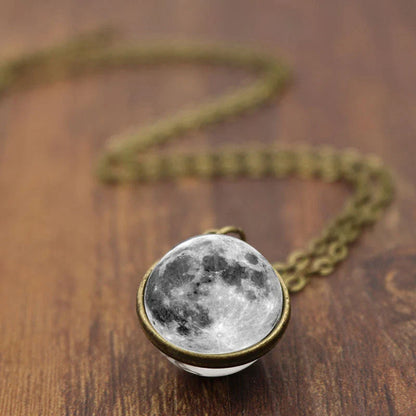 Ethereal Nebula Galaxy Double-Sided Pendant Necklace with Captivating Celestial Patterns
